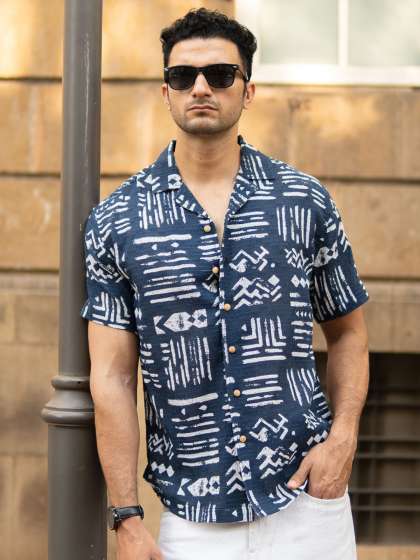 Slim Fit Striped Linen Shirt