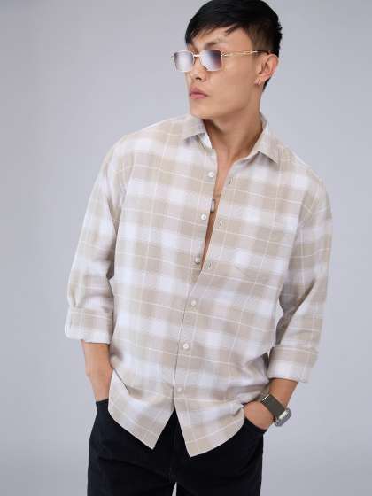 Men Slim Fit Striped Linen Shirt