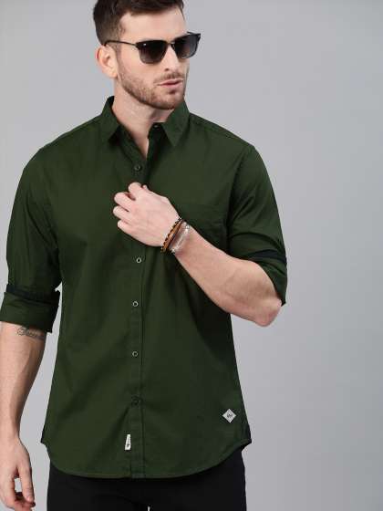 Men Slim Fit Striped Linen Shirt